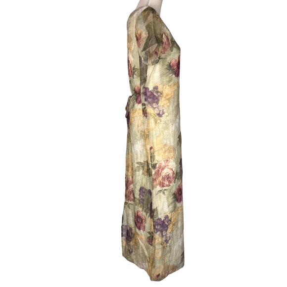 Stephanie Andrews Vintage Floral Maxi Dress Fairycore Cottagecore Size 12 - Picture 4 of 12